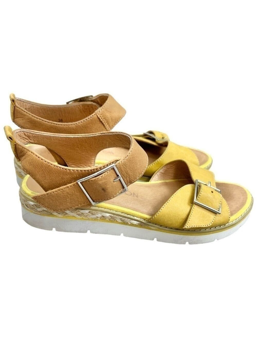 Emilie Karston France Kichou yellow leather platform sandal 38